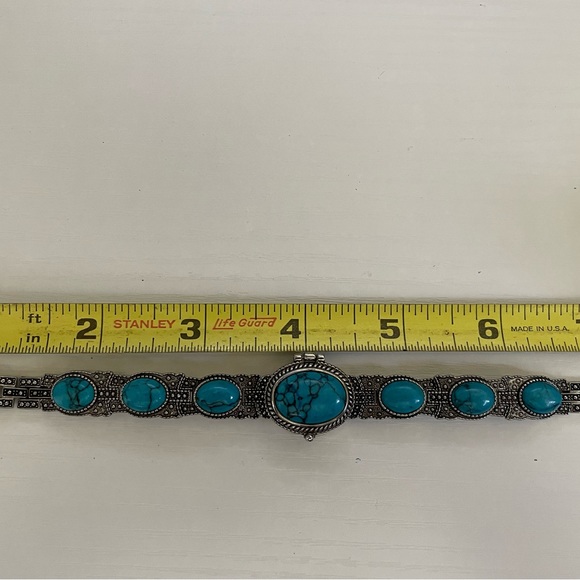Mondu Quartz Watch Turquoise Bracelet Watch open turquoise to see watch - Picture 10 of 15